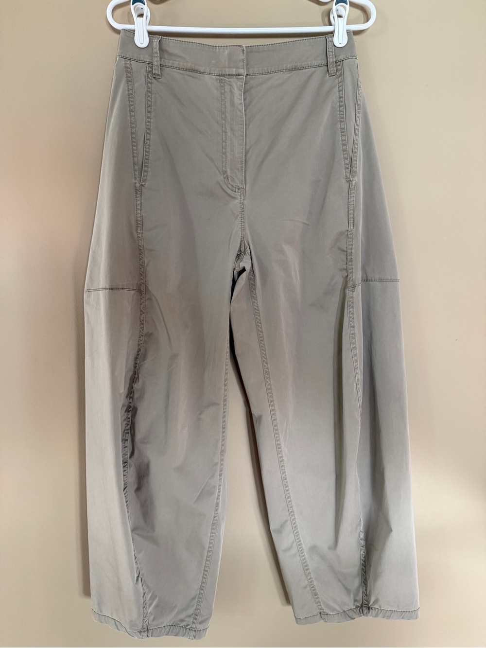 Tibi Garment Dyed Silky Cotton Sid Chino Pant - Shorter / Petite - Acorn Size 25